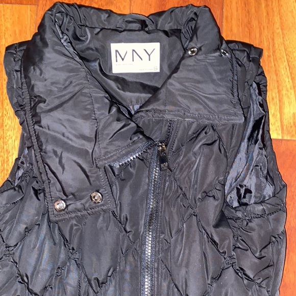 🎉HP🎉Marc NY Performance Quilted Puffer Vest Faux Leather Trim women’s Small - Picture 12 of 14